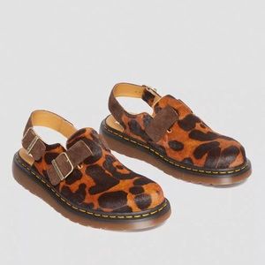 Doc Martens JORGE MADE IN ENGLAND HAIR ON SLINGBACK MULE in ocelot